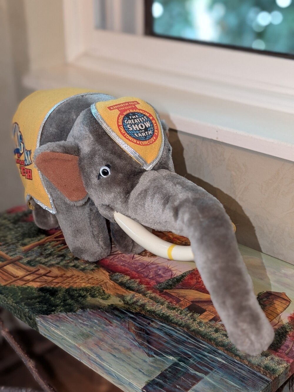 1987 Ringling Bros. & Barnum & Bailey King Tusk Circus Elephant Plush